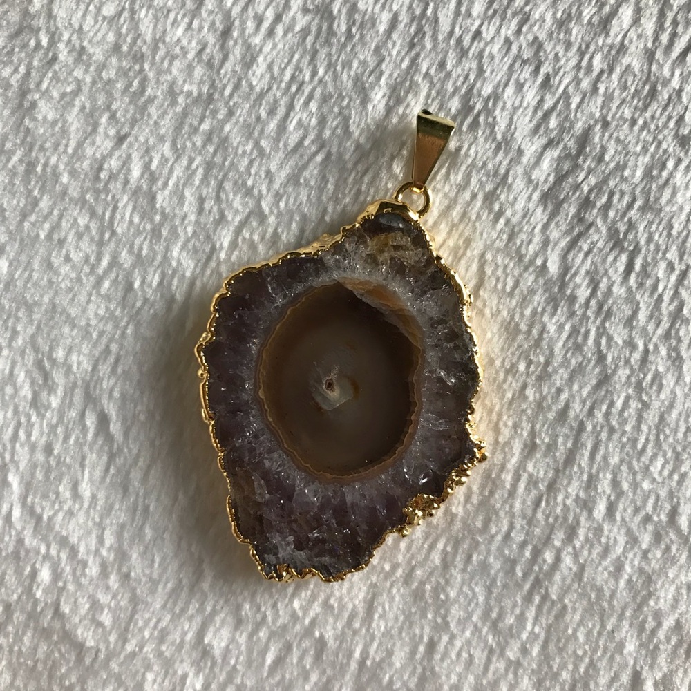 Stalactite slice pendant